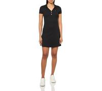 Tommy Jeans Vestidos Casuales de Verano elásticos de Manga Corta para Mujer, Negro -, Large