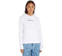 Tommy Jeans Women Hoodie Regular Serif Linear, White (White), M