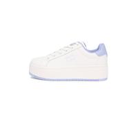 Tommy Jeans Tjw Flatform ESS Mu En0en02918Low Top para Mujer, Polvo de bígaro Blanco Marfil, 37 EU