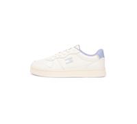 Tommy Jeans The Greenwich Leather EN0EN03006 Low Top para Mujer, Color Blanco (Marfil/Periwinkle Dust), 3.5 UK, Polvo de bígaro Blanco Marfil, 36 EU