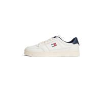 Tommy Jeans TJM The Greenwich New ESS EM0EM01574 Low Top para Hombre, Color Blanco (Crudo/Azul Marino Nocturno Oscuro), 10 UK, Blanco Crudo Dark Night Navy, 44 EU