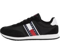 Tommy Jeans Zapatillas para Hombre Runner Sneaker Zapatillas de Deporte, Negro (Black), 44