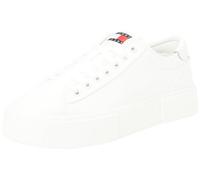 Tommy Jeans Zapatillas para Mujer Sneaker Planas, Blanco (Ecru), 36