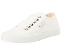 Tommy Jeans Zapatillas sneaker Hombre Flexible Outsole con cordones, Weiß (Blanco), 42