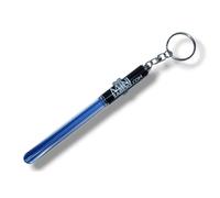 Tommy K Products Mini llavero de luz LED azul, diseño de sable azul claro, accesorios para fiestas y clubes, llaveros de bolsillo para fiesta, baile, regalo novedoso