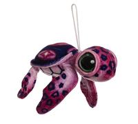 TOMMY - Tortuga marina de peluche, 15 cm, verde y azul/fucsia y violeta, tejido suave, decoración con ojos grandes, diseño italiano TOY 10 (rosa)