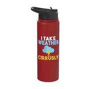 Tomo el tiempo cirrusly Weather Chaser Meteorología Stainless Steel Insulated Water Bottle