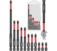 Tomorotec Juego de 11 puntas de destornillador Phillips (rojo)