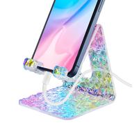 Tomorotec Soporte acrílico para teléfono Celular, Soporte portátil para Escritorio, Antideslizante, Soporte para teléfonos Inteligentes de 4 a 8 Pulgadas, Compatible con iPhone, Samsung Galaxy Pixel