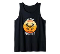 Tomorrow I'm Going Fishing Entusiasta Angler Humor Divertido Camiseta sin Mangas