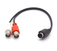 Tomost Cable divisor de video S de 4 pines SVHS macho a conector hembra BNC dual adaptador Y conector S-Video
