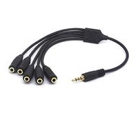 Tomost Cable divisor TRRS macho a 5 TRRS hembra estéreo de 4 polos, 3,5 mm
