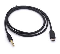 Tomost - Cable micro USB a 3,5 mm, chapado en oro, 3 polos, 3,5 mm macho a micro B macho, cable de extensión de audio auxiliar para coche