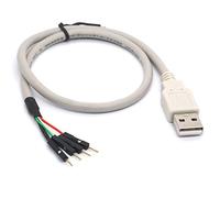 Tomost Cable USB 2.0 a 2.54 mm con clavija de cabecera - USB 2.0 tipo A macho a adaptador macho de 4 pines de 2.54 mm