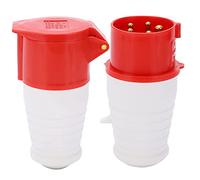 Tomotato 16A 5Pin Industrial Plug Coupler 3 Phase IP44 Waterproof, 220-380V 240-415V 3P+N+E ABS Material for Industry Chemical Airport Terminal