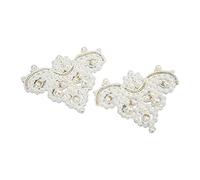 Tomotato 2 Piezas Clips de Zapatos de Perlas, Clips de Hebilla para Zapatos de Mujer, Pinzas para Zapatos de Mujer para Accesorios para Bodas, Zapatos, Ropa o Pelo(Pearl Shoe Flower)