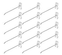 Tomotato 30 Piezas Ganchos para Tablero Perforado, Gancho de Placa Perforada de Metal de Rejilla Soporte de Pared para Exhibición Minorista, Artículos Colgante, Clasificación de Herramientas(20cm)