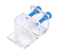 Tomotato Accesorio para Tubería de Agua Acrílica Transparente para Acuarios, Fijación de Tubo Flexible con Tornillos, Diámetro hasta 2.5 cm, para Peces (Un solo agujero)