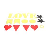 Tomotato Bandera Corazon Decoracion Colgante San Valentin, Banderin Amor Estrella Cinco Puntas Colgante Kit Decorativo para Decoracion de Fiesta Proposito de Matrimonio Cumpleaños