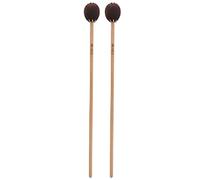 Tomotato Baquetas para Marimba, 2 Piezas con Varillas de Arce y Cabeza de Lana, Maza de Percusión para Práctica y Entrenamiento Musical (poste de madera marrón)