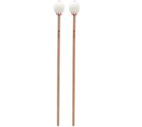 Tomotato Baquetas para Marimba, 2 Piezas con Varillas de Arce y Cabeza de Lana, Maza de Percusión para Práctica y Entrenamiento Musical (poste de madera calvo)