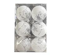 Tomotato Bolas Navideñas de Acrílico Transparente Irrompibles, Decoración Invernal con Escena de Nieve 6 Piezas para Árbol de Navidad, Ventanas, Fiestas, Bodas y Ambientes Interior
