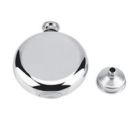 Tomotato Botella de Vino Portátil, Redonda de Acero Inoxidable con Capacidad de 5oz/150ml, Fácil de Limpiar, Diseño Elegante y Funcional para Camping, Picnic y Viajes