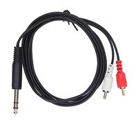 Tomotato Cable de Inserción TRS de 1/4" a 2RCA, Cable Macho de 6,35 Mm a 2RCA Macho, Cable Adaptador Divisor de Audio de Canal Izquierdo Derecho para MP3, MP4, Altavoz, 4,9 Pies/1,5 M