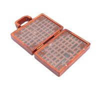 Tomotato Caja de exhibición de Rocas para colección de minerales, Organizador de Almacenamiento de Piedras de Madera con múltiples Compartimentos, para joyería y Gemas