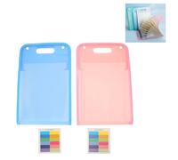 Tomotato Carpeta Clasificadora, Carpeta Archivadora con Separadores A4, 2 Piezas, Plástico PP Resistentes con Asa, para Documentos, Oficina, Escuela