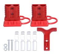 Tomotato Conector de Alimentación, 120A 600V Conector de Salto Ligero Conexión rápida Desconexión Batería Conector Rápido para Coche Bicicleta ATV Cabrestantes Ascensores Motores(Rojo)