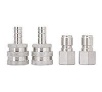 Tomotato Conector Rápido Roscado G1/2 para Barril de Cerveza, Adaptador de Acoplamiento para Brewing Doméstico Acero Inoxidable