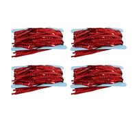Tomotato Cortina de Fondo de Lentejuelas, 4 Piezas 1x2m Lámina Metálica Holográfica Decorativa Reutilizable para Fiestas, Bodas, Fotografía (Red)