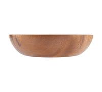 Tomotato Cuenco de madera, Elegante cuenco de madera de acacias para ensaladas, frutas y pasta, tamaño 20x4.5 cm, hecho a mano para cocina y mesa