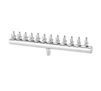 Tomotato Divisor de bomba de aire de acuario de 8 vías, válvula de control de flujo ajustable de acero inoxidable, conector distribuidor de manguera de oxígeno para pecera (divisor de 12 cabezas)
