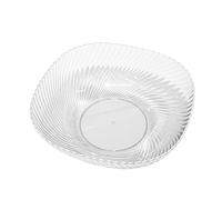 Tomotato Ensaladera de Frutas Transparente, Gran Capacidad, Cuenco para Snacks y Caramelos, Decoración de Hogar (Blanca)