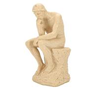 Tomotato Estatua del Pensador, 25 x 10 x 10cm Resina Pensamiento de la Figura del Hombre Esculturas Coleccionables Adornos para Oficina Biblioteca Hogar Decoración (Arenisca)