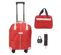 Tomotato Expandable Rain-Proof Carry On Luggage Set with Password Lock and 360° Wheels, Oxford Cloth Lightweight Travel Suitcase for Business Trip Vacation, Orange Carry-On Luggage Set