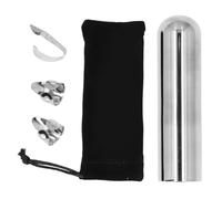 Tomotato Guitar Slide Tone Bar, Barra de Tonos para Guitarra Hecha de Acero Inoxidable con Picks para Dedo y Pulgar Talla Estándar para Guitarra Hawaiana Eléctrica y de Pedal