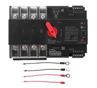 Tomotato Interruptor Automático Transferencia Dual Potencia 4P, Conmutador Cambiador Manual Automático 100A 50/60Hz Montaje Carril Din 35mm para Hogares Fábricas Laboratorios