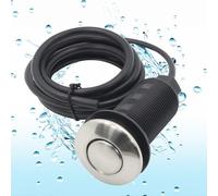 Tomotato Interruptor de Aire Botón Pulsador Kit, 32 mm Interruptor de Baño Neumático Aire Botón Pulsador de Bañera Hidromasaje con Manguera de Aire para Triturador de Basura y Bañera