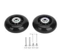 Tomotato Kit de Reemplazo de Ruedas de Equipaje, Ruedas Giratorias de Goma Universales de 2 Piezas con Herramienta de Instalación (64x24mm)