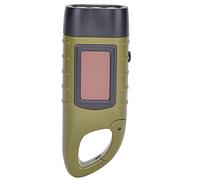 Tomotato Linterna de Manivela Solar de Plástico ABS, Led de Emergencia para Escalada al Aire Libre y Camping