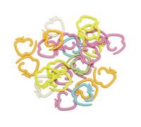 Tomotato Marcadores de Puntos de Costura de Metal para Tejer y Crochet, 24 Piezas Anillos de Bloqueo en Espiral para Proyectos de Manualidades (Fruta colorida en forma)