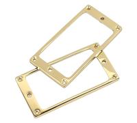 Tomotato Marco para pastillas de guitarra eléctrica humbucker, anillo de montaje plano de aleación de zinc, 2 piezas, 4x4mm, para reemplazo de pastillas de guitarra eléctrica (Oro)