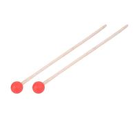 Tomotato Mazas para Tambor, Cabeza Ovalada Universal, Area de Contacto Grande, Sonido Suave y Uniforme, para Xilofono Timbal Caja (Roja)