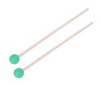 Tomotato Mazas para Tambor, Cabeza Ovalada Universal, Area de Contacto Grande, Sonido Suave y Uniforme, para Xilofono Timbal Caja (Verde)