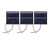 Tomotato Panel Solar Mini 0.45W 2V 3 Piezas Celdas Polisilicio para Cargador Bateria, Proyectos Electronicos y Aplicaciones Caseras
