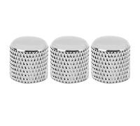 Tomotato Perillas Guitarra Eléctrica Control Volumen, Juego 3 Piezas Metal para Bajo y Guitarra, Accesorio Reemplazo Directo, 2 Colores Opcionales, Duradero y Resistente (Silver)