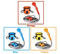 Tomotato Portable Camping Shower, Outdoor Electric Shower Rechargeable Pump with 20L Collapsible Bucket, Camping Shower Head Nozzle for Camping, Hiking, Traveling, Washing (1#)